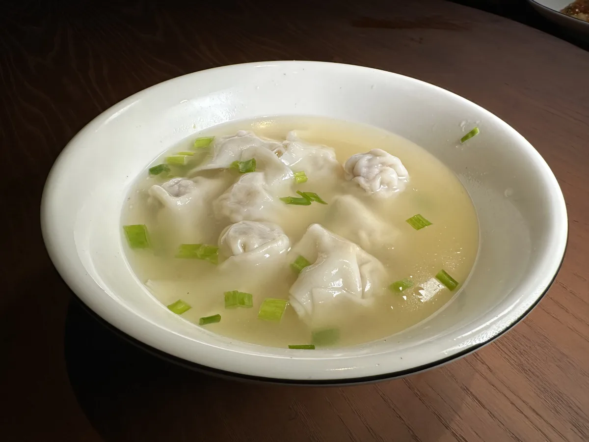 Wonton soup, clean and bright